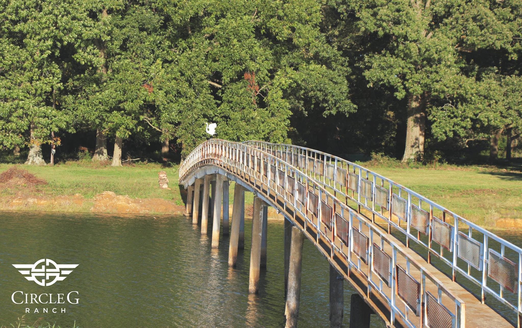 Bridge over the lake at Elvis Presley's Circle G Ranch
